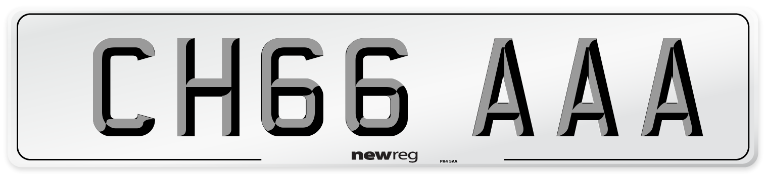 CH66 AAA Number Plate from New Reg